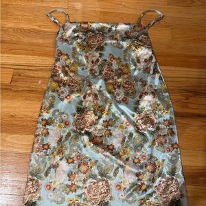 Urban Outfitters Floral Slip Dress in Light Blue